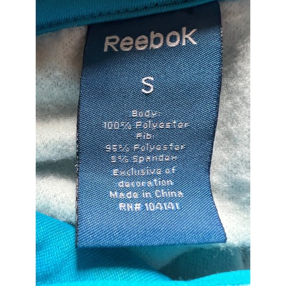 Reebok Turquoise Hooded Sweatshirt Women Size Small - Picture 6 of 6